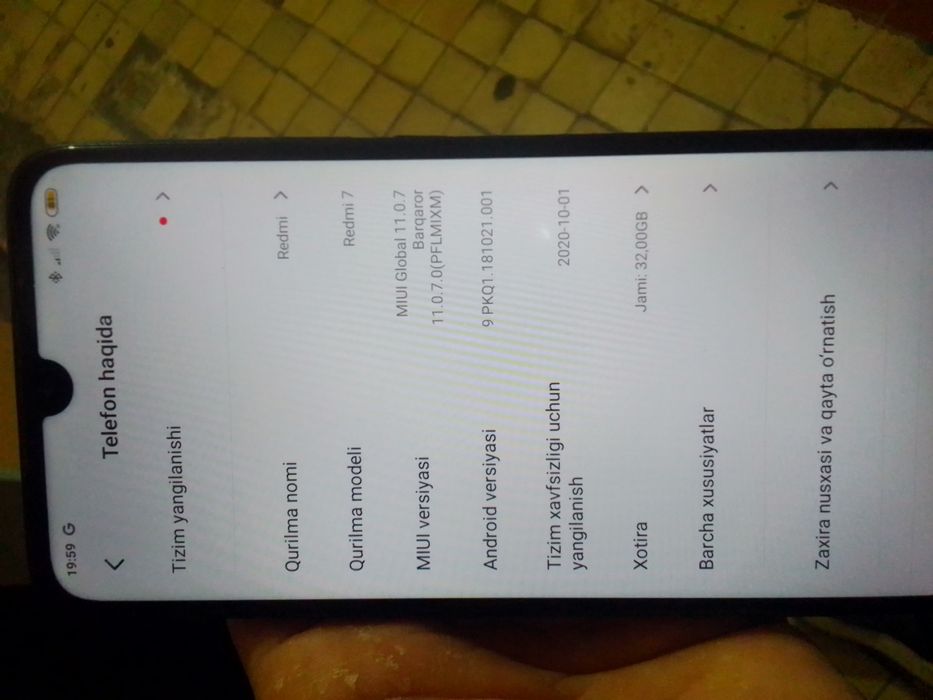 Redmi 7  Srochna Sotiladi Pul
