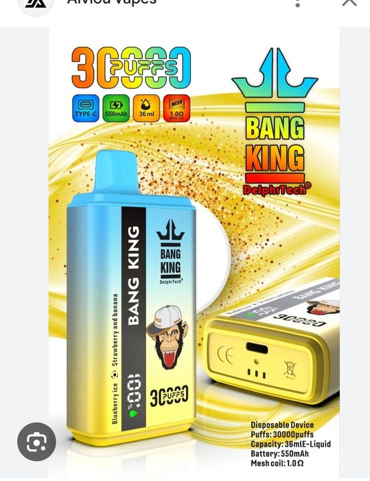 Pachet 2 Bang King 30k Puffs Reîncărcabil Bucuresti Sectorul 5 • OLX.ro