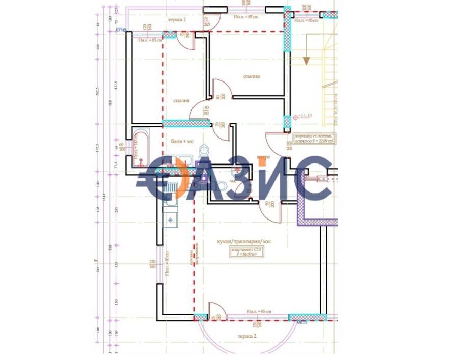 Продава се Тристаен апартамент в к.к. Слънчев бряг - 104 кв.м за 842 €/кв.м - Снимка #9