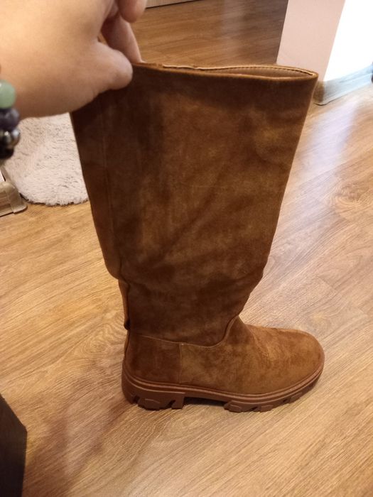 Кафяви нови дамски  ботуши