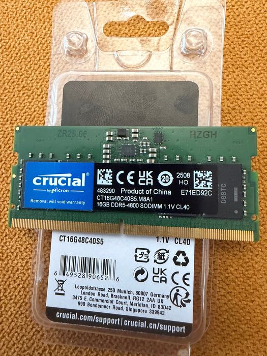 Crucial DDR5 4800 SODIMM