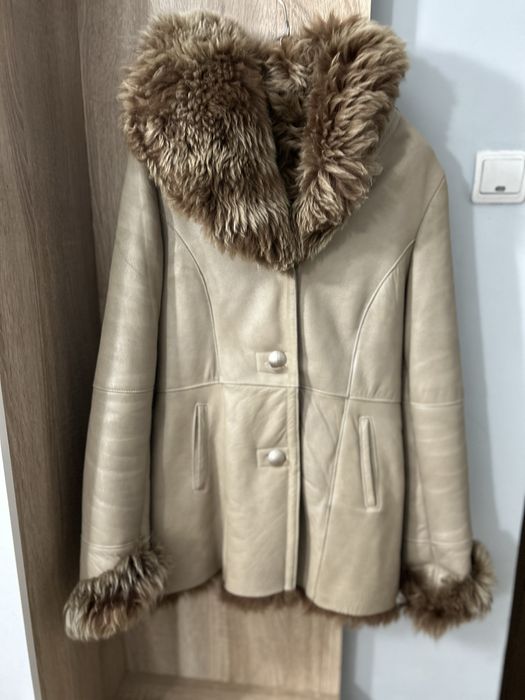 Cojoc dama blana natural