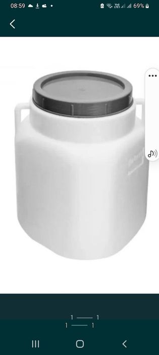 Bidon plastic 50L, patrat cu gura 24 cm
Inaltime: 51 cm (510 mm)
Diame