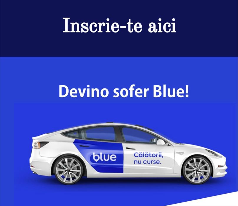 Partener Blue - Tesla Ridesharing - Colaborare Blue in Bucuresti -