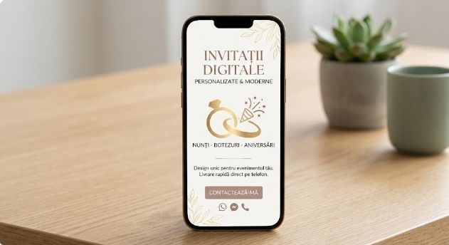 Realizez Invitații Digitale Personalizate – Livrare Rapidă!