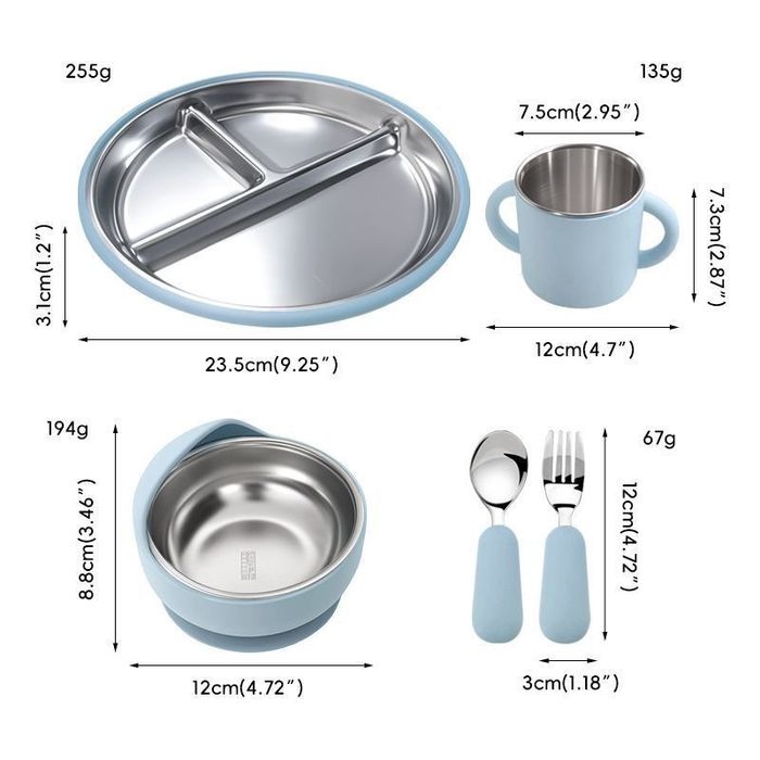 Комплект детская силикон посуда
