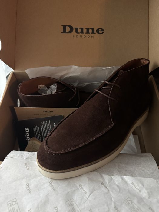 Dune UK Ghete casual  maro din piele întoarsă