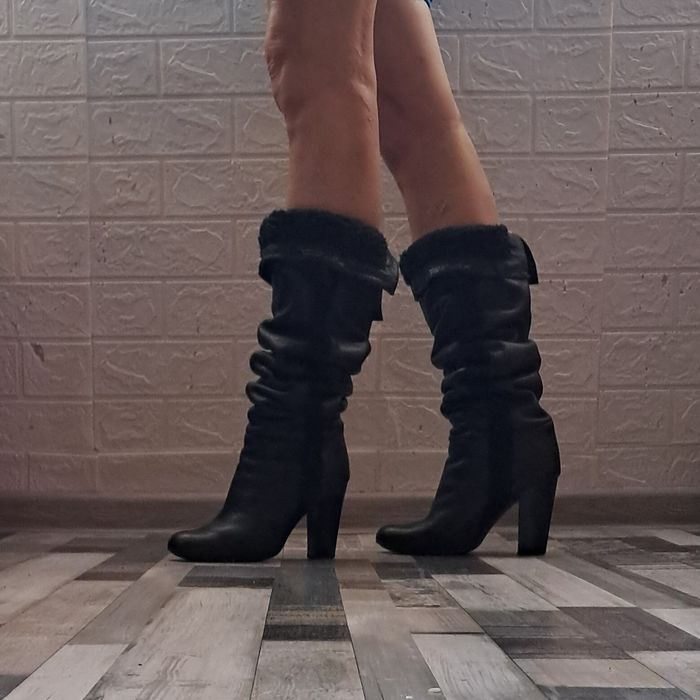 Ботуши естествена кожа Zara нови