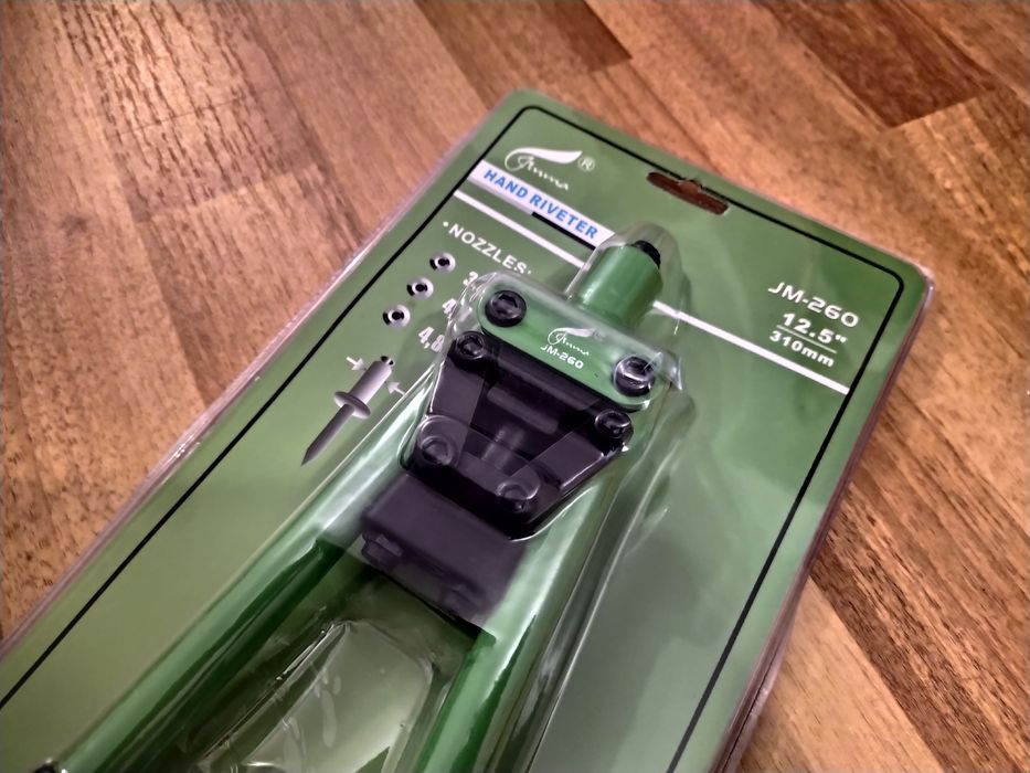 Aparat de nituit,  cleste nituri, 2 brate, verde, 310mm