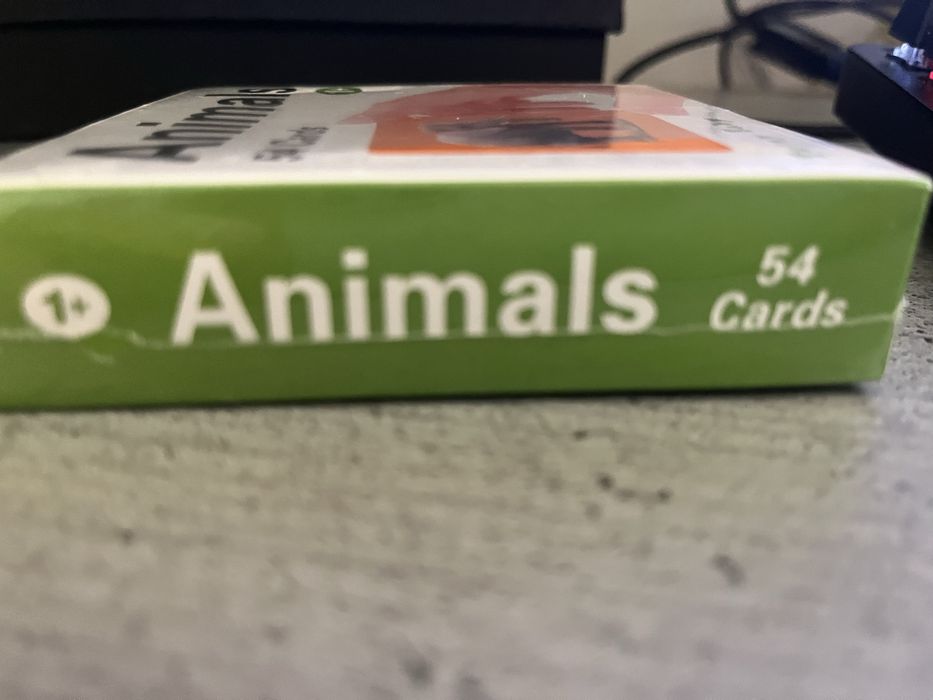 Карти за игра с животните на английски за деца 1+г.