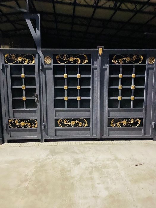 Покраска ворота и еврозабор