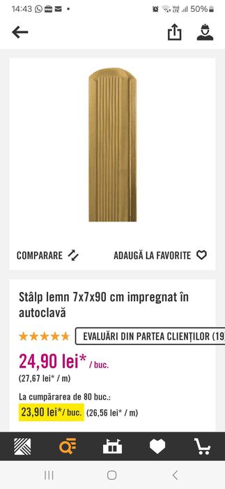 Stalpi lemn grădină