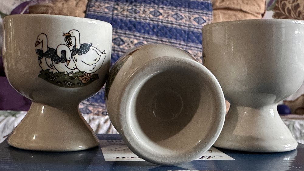 Винтидж коктиери за яйца - 6 бр. пълен комплект в оригиналната кутия