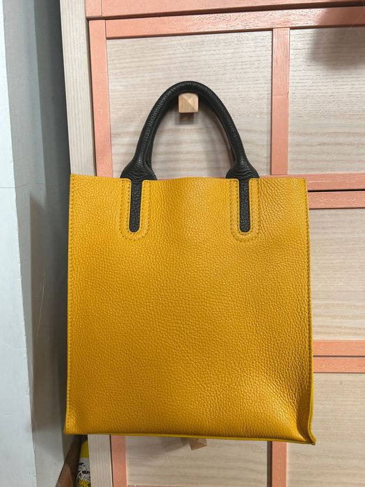 Кожена дамска чанта Естествена кожа Италианска