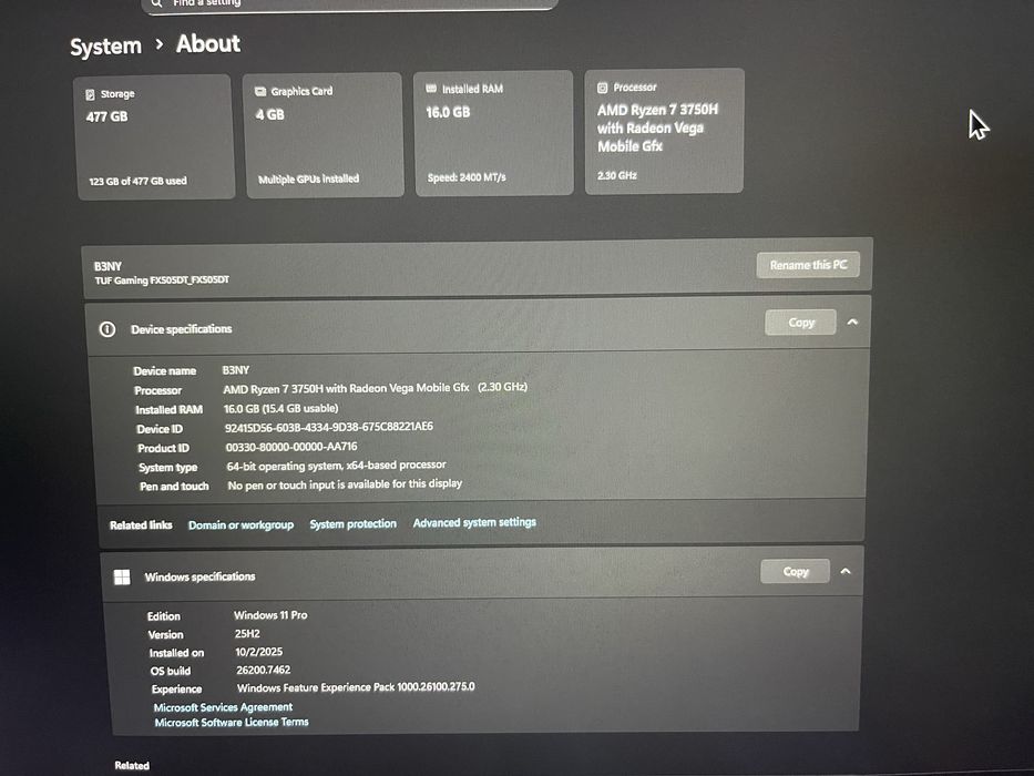 Laptop Asus Tuf Gaming