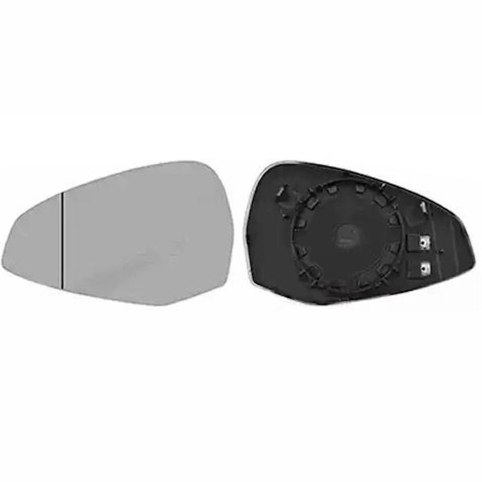 Geam oglinda exterioara cu suport fixare Audi A4/S4, 11.20; A5, 06.20, Cabrio, Coupe, Rs, partea Stanga, incalzit; sticla asferica; geam cromat,