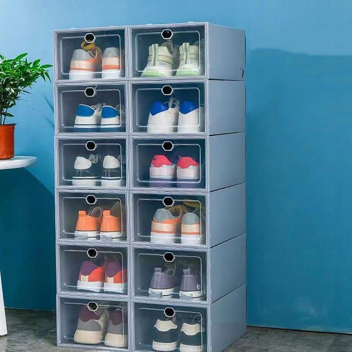 Комплект от 12 броя кутии за съхранение на обувки, Органайзер