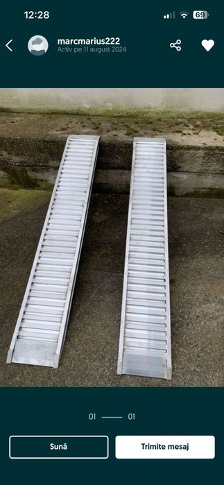 Rampe aluminiu 2m 1800kg