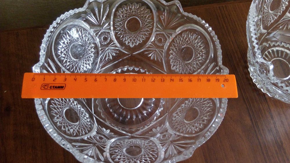 1 пара стеклянных чаш новая