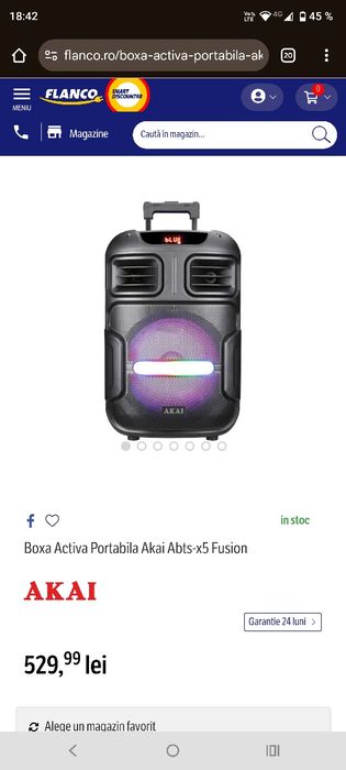 Boxă AKAI Noua! Sigilată/350 lei