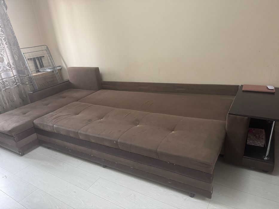 Диван 3*2 в гостиную, коричневый