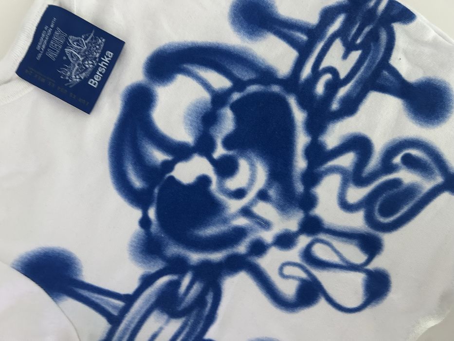 top superb alb/albastru marimea xs