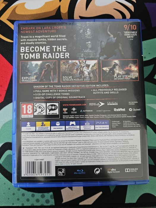 Vând Shadow of the Tomb Raider Definitive Edition PS4
