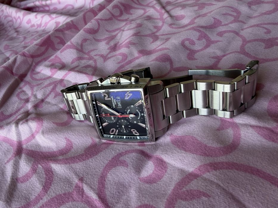 Certina square cronograph valjoux 7750