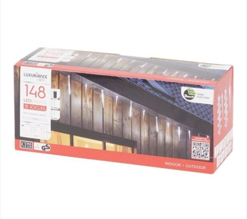 Led Коледни лампички ледени висулки, Коледна украса