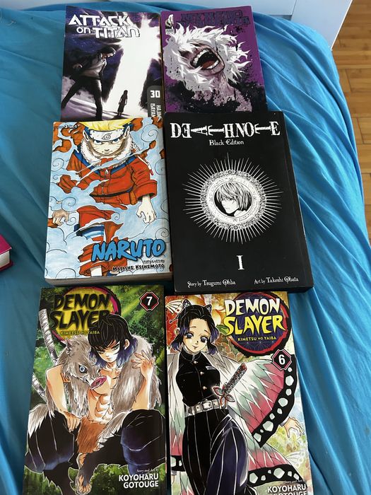 Vand cartii manga: Demon Slayer,Death Note,Naruto,AOT,my hero academia