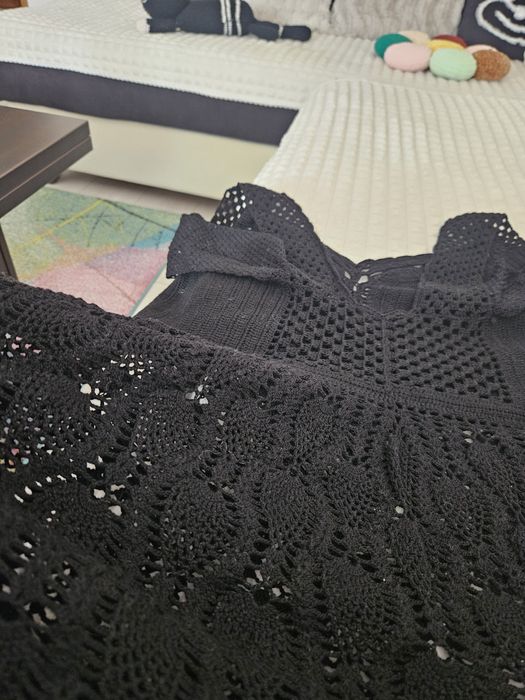 Bluza dantelă crosetata manual, 48-50,unicat