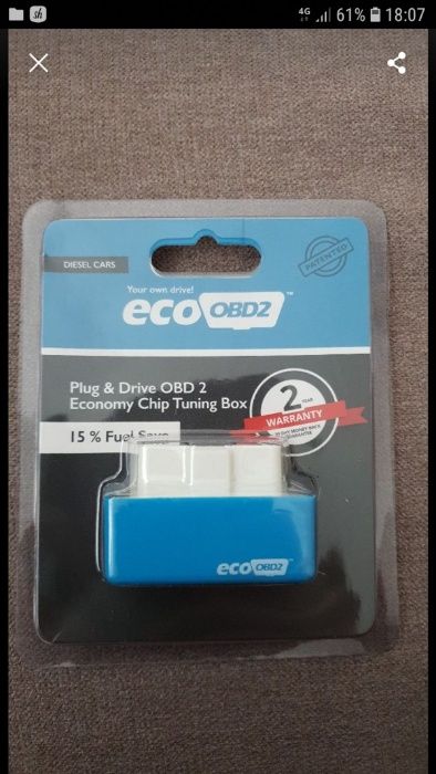 14.99лв. Промо!!!Икономичен чип EcoOBD2 за дизелови автомобили