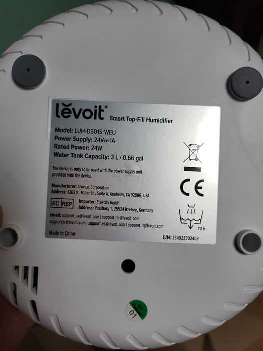 Umidificator de aer Levoit dual 200S, wi-fi