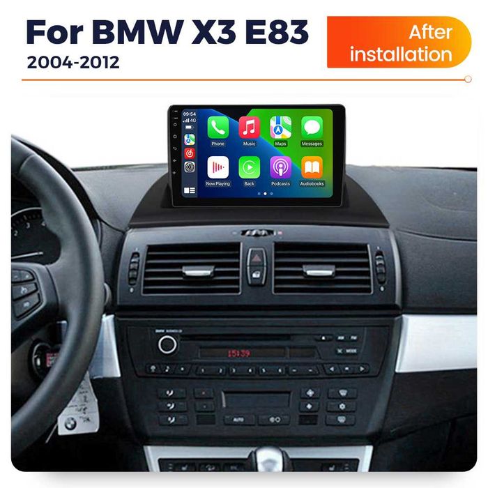 Navigatie Android 549 BMW X3 E83 2004-2012 1/8 Gb Waze CarPlay CAMERA