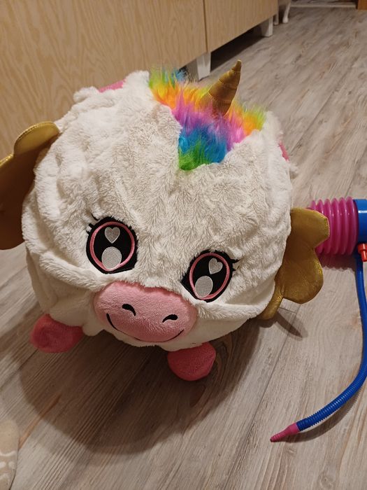 Jucarie de plus gonflabila, Little Biggies, Unicorn, Alb