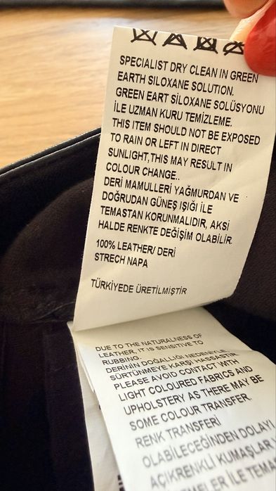 Pantaloni din piele naturală DESA, mărimea 40, noi fără etichetă