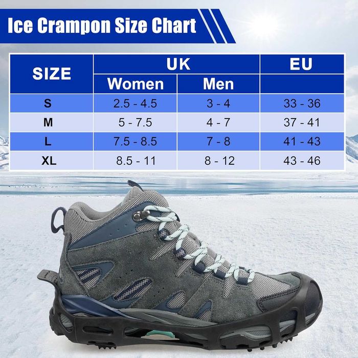 Ледени котки за обувки и ботуши за жени и мъже, за ходене по сняг, лед