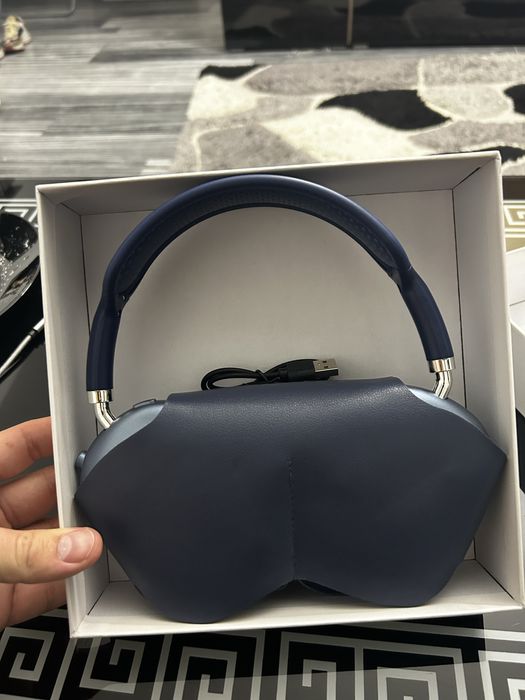 Căști  AirPods Max Blue Albastru Over Ear Wireless ANC Bluetooth Husă