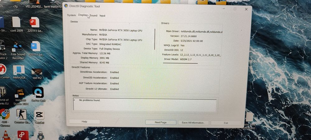 Vând laptop Lenovo Legion i5/ RTX 3050/ 16gb ram