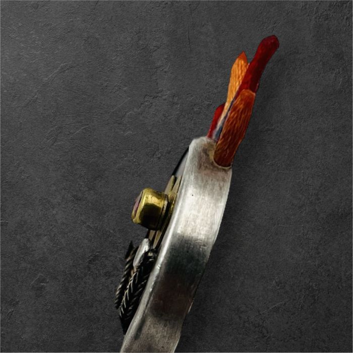 Сребърна брошка с 22к злато и рубини