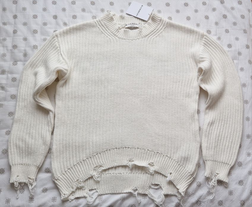 Pullover Unisex Givenchy Distressed Back Logo Knitted Sweater S