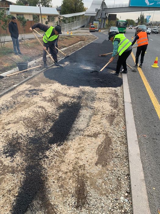 Асфальт асфальтирование бордюр