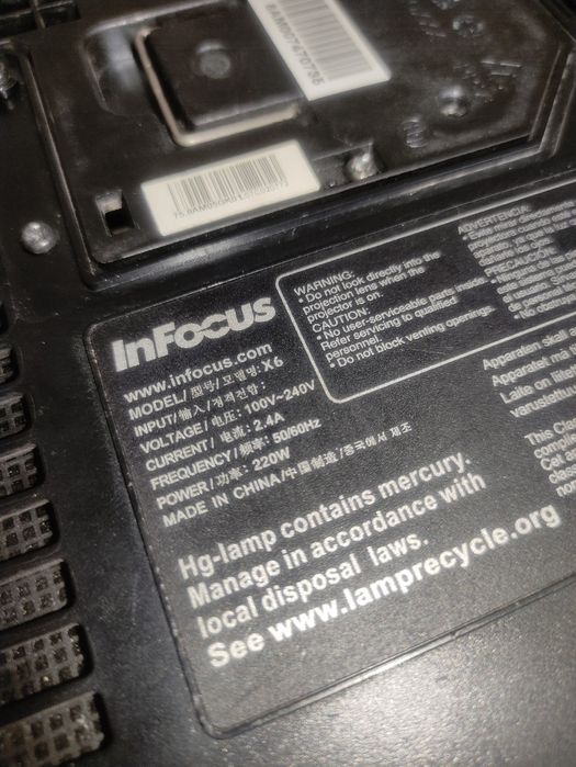 Не Рабочий Проектор InFocus X6.