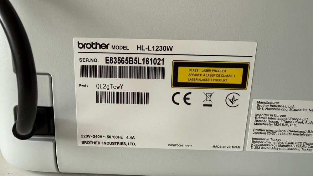 Imprimanta brother hl l1230w noua