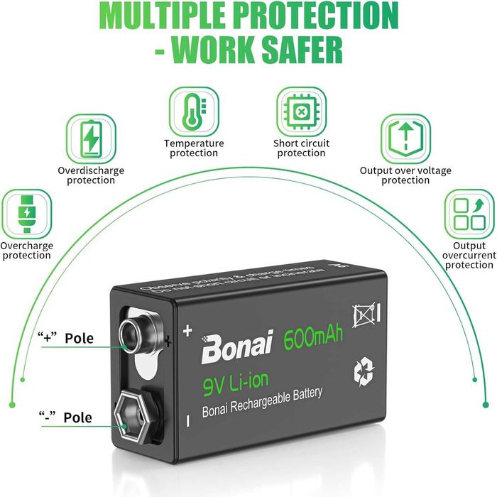 Акумулаторни 9V батерии BONAI