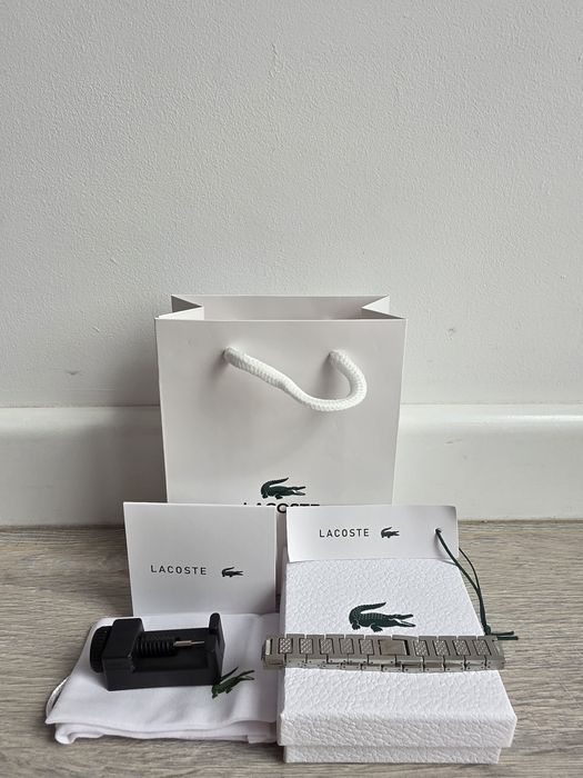 Bratara Lacoste - 21cm - Argintiu