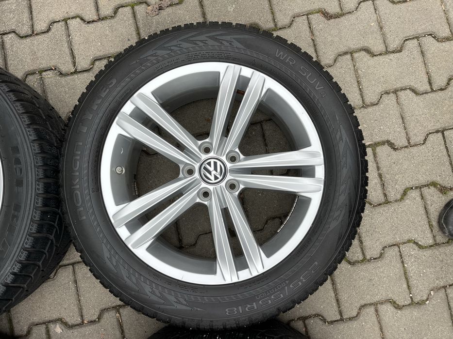 Jante 5x112mm, anvelope iarna 235/55 R18, VW Tiguan Audi Q3 Seat Skoda