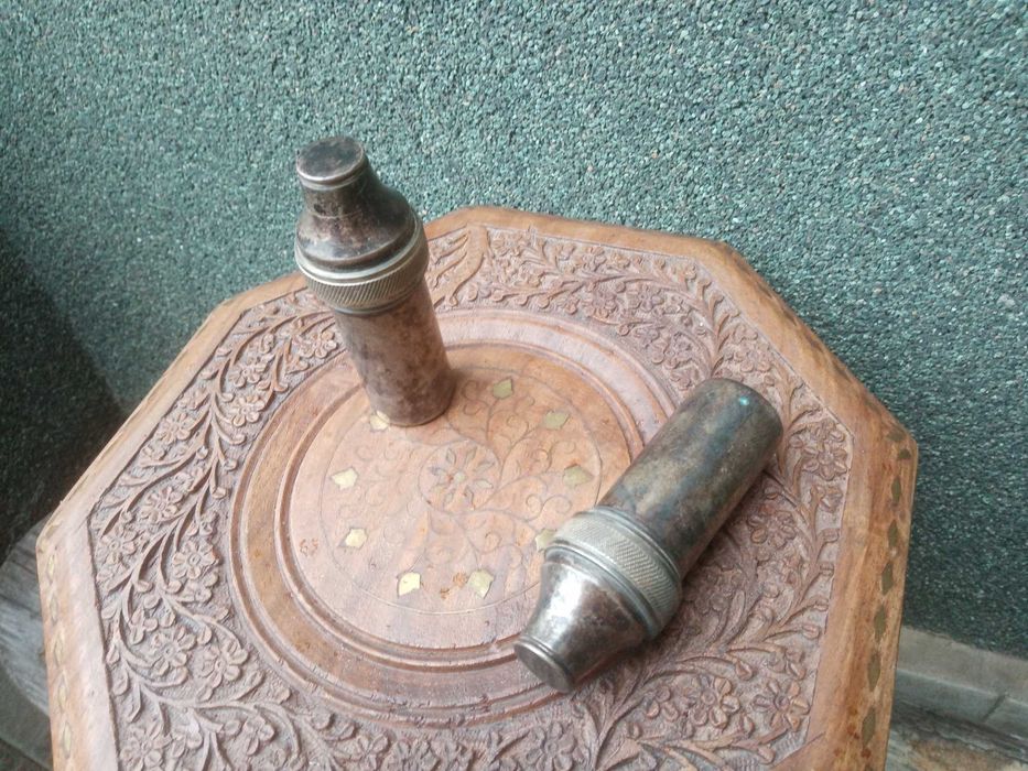 Ретро антикварни медицин. съдове от мед за стерилизиране на мед. игли.