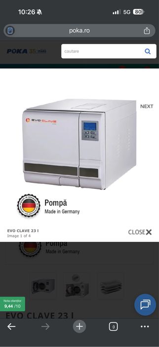 Vand autoclav evoclave cu imprimanta inclusa 2020 stomatologi estetica