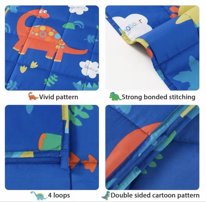 Отежнено одеяло с динозаври (Weighted Blanket) – комфорт, спокойствие и усещане за сигурност